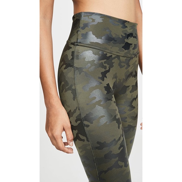 Spanx Faux Leather Green Camo Leggings - Picture 4 of 8